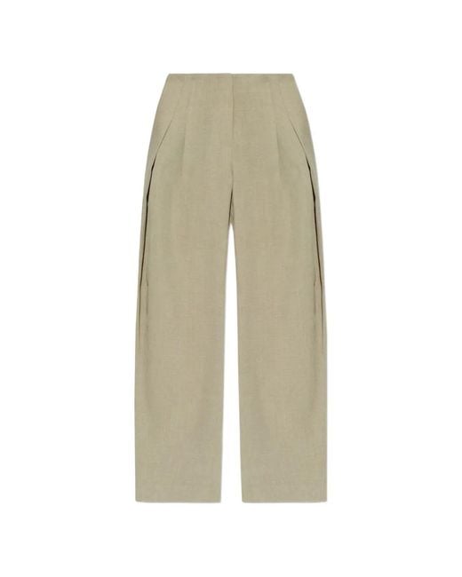 IRO White Sonja Pleated Trousers
