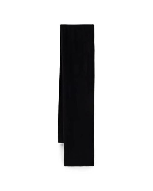 ARMANI EXCHANGE Black Logo-Tag Scarf for men