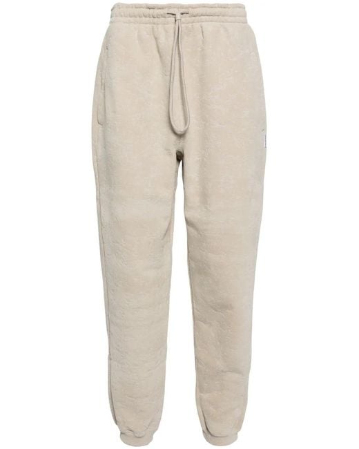 Alexander Wang Natural Flocked Cotton Track Pants