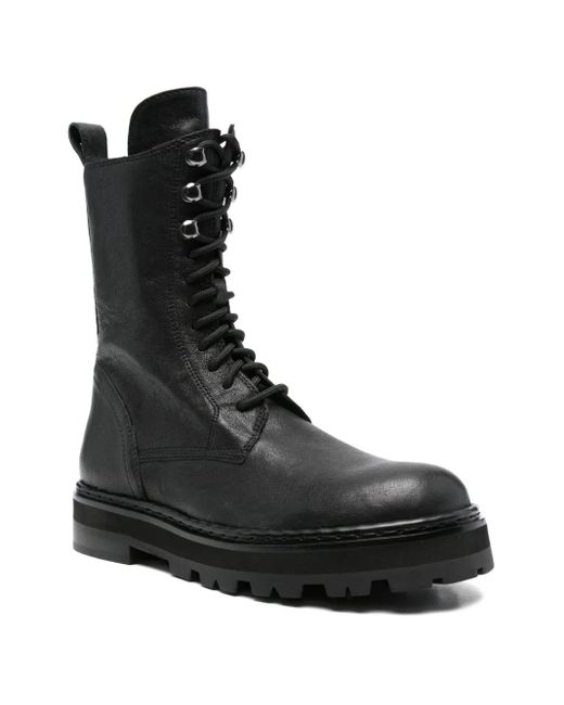 Patrizia Pepe Black Lace-Up Boots