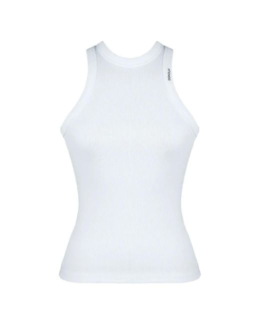 Dondup White Ribbed Top