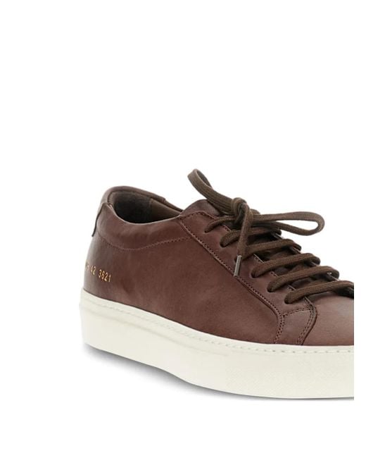 Common Projects Brown Lace-Up Leather Sneakers for men