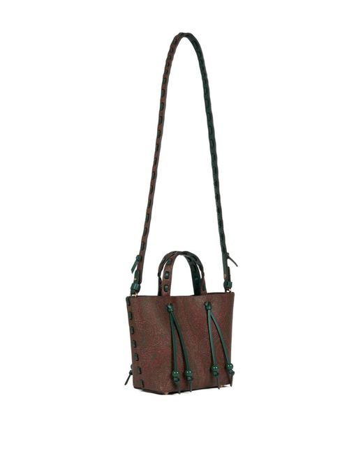 Etro Brown Paisley-Print Tote Bag