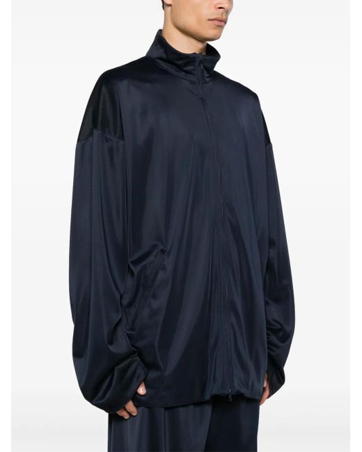 Balenciaga Blue Zip-Up Sweatshirt for men