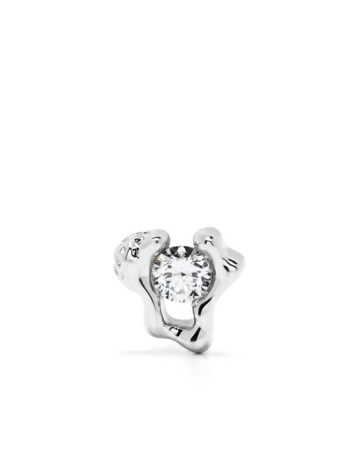 Maria Black White 14Kt Molten Diamond Stud Earring