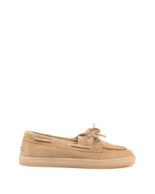COPENHAGEN Natural Suede Boat Shoes