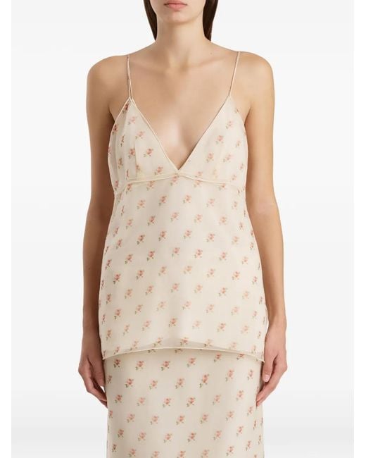 Khaite White Patterned Top