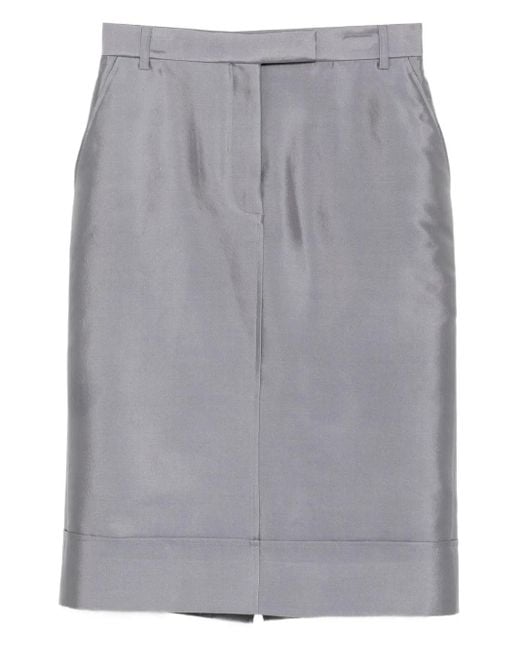 Thom Browne Gray Knee Length Beltloop Sack Skirt