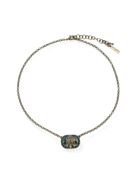 Kurt Geiger Metallic Eagle Head Crystal-Embellished Necklace