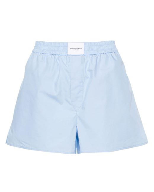 | Shorts patch logo | female | BLU | S di Alexander Wang in Blue