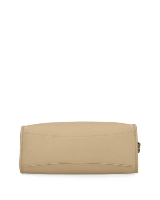 Lacoste Natural Medium Celys Logo-Embossed Zipped Tote Bag