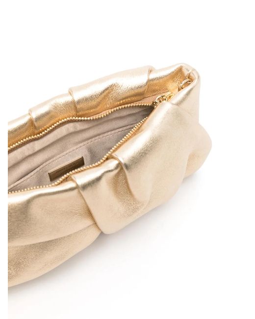 Jimmy Choo Natural Bonny Leather Clutch Bag