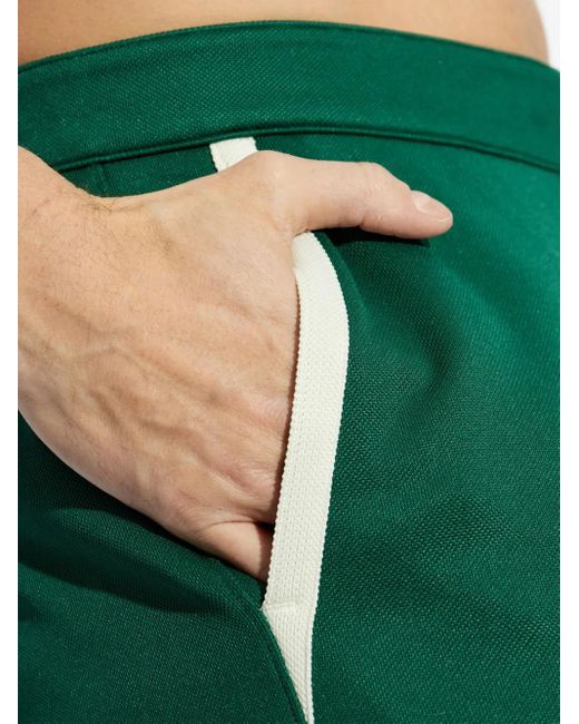 Adidas Green Straight-Leg Trousers for men