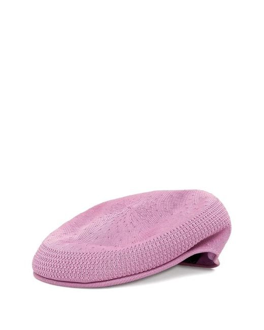 Kangol Pink Tropic 504 Logo-Embroidered Flat Cap