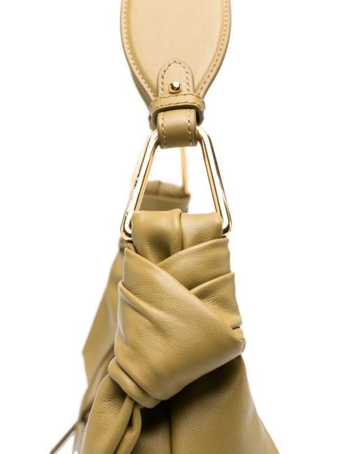 Coccinelle Metallic Knotted Leather Shoulder Bag