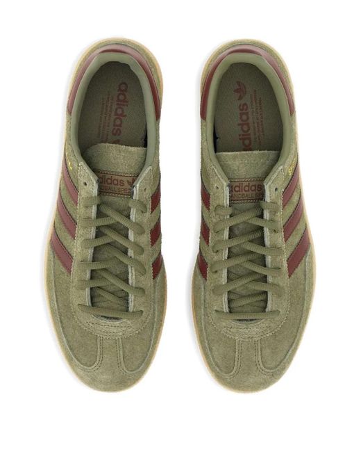Adidas Green Three-Strip Low-Top Sneakers