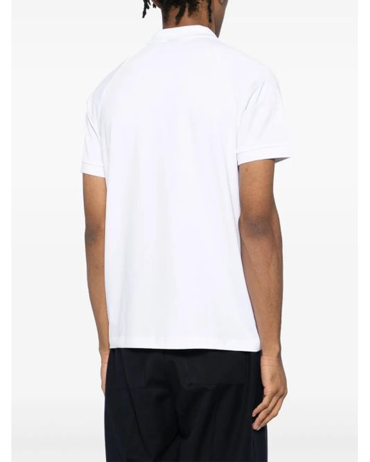 Polo Con Inserto A Contrasto di Boss in White da Uomo