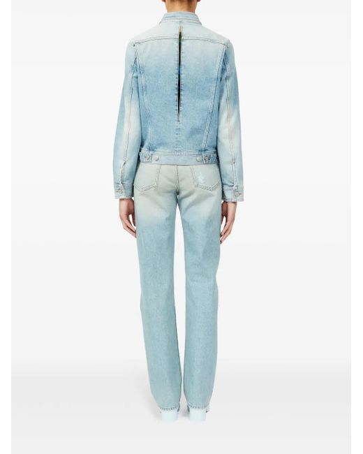 MM6 by Maison Margiela Blue Cut-Out Jacket