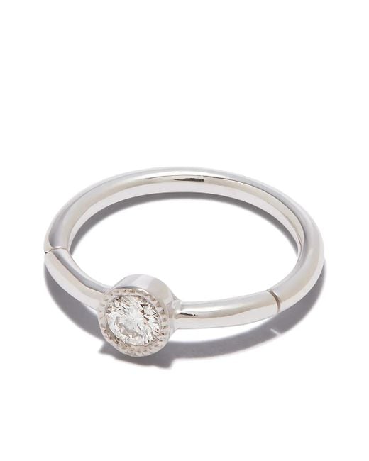 Maria Tash White 18Kt 8Mm Scalloped Clicker Earring