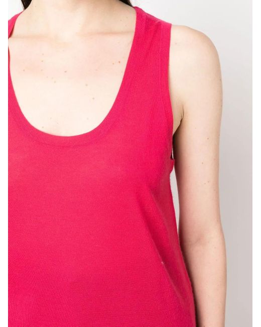 Frenckenberger Pink Scoop Neck Tank Top
