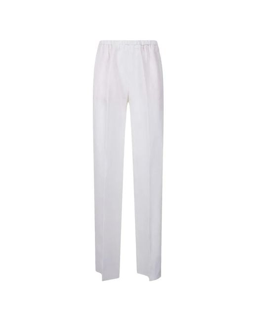 Pantalones Elásticos Forte_forte de color White