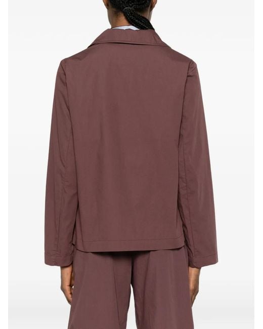 Diega Purple Button-Up Patch-Pocket Blazer
