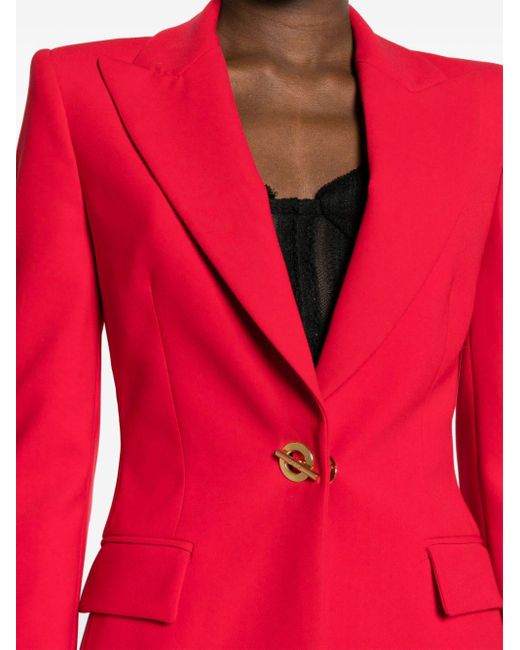 Moschino Red toggle-fastening Single-breasted Blazer