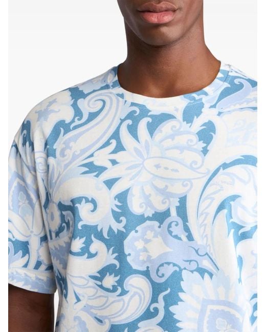 Etro Blue T-Shirt Soho for men