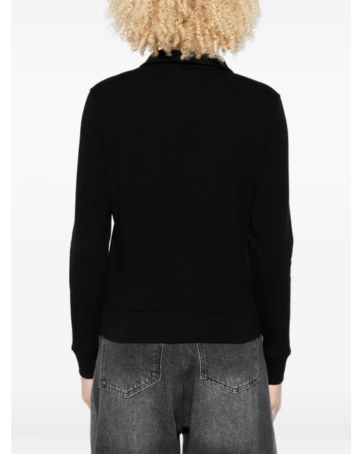 Nili Lotan Black High-Neck Zip-Up Sweatshirt