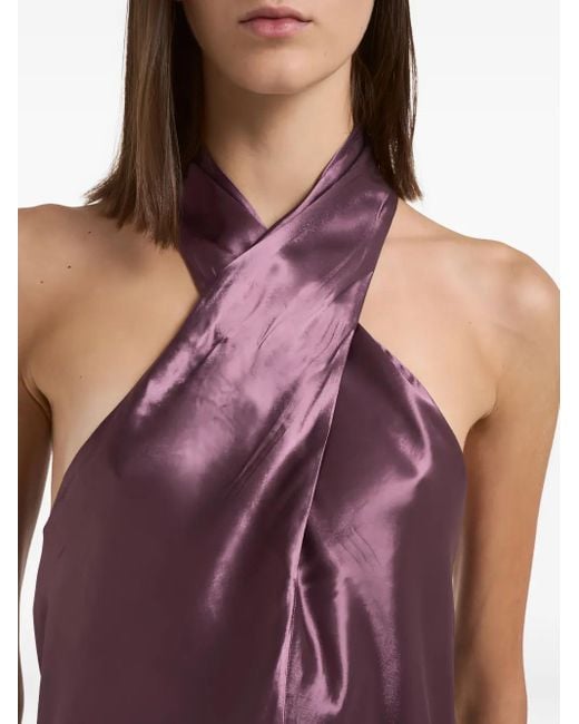ANDAMANE Purple Zeyne Halterneck Top