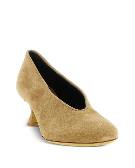 Moschino Natural Escarpins À Bout Rond