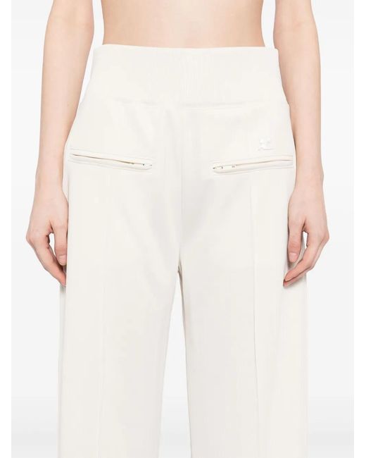 Courreges White Interlock Track Pants