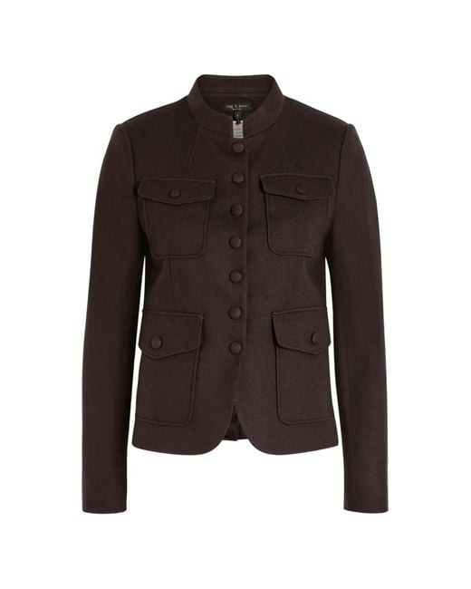 Rag & Bone Brown Buttoned Pocket Jacket