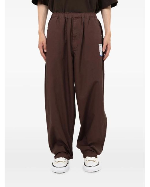 in・stru(men-tal) Brown Elastic-Waistband Trousers for men