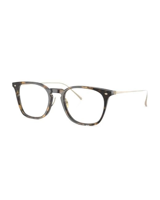 Giorgio Armani Brown Square Glasses for men
