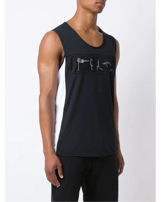 Amir Slama Black Eras-Print Sleeveless Tank Top for men
