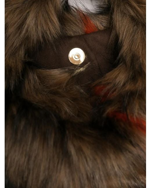 La Milanesa Brown Small Nilde Faux-Fur Tote Bag