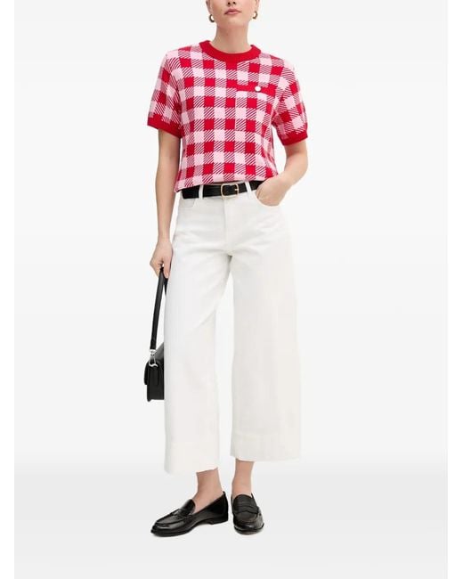 Barbour Red Haut Esther À Carreaux Vichy
