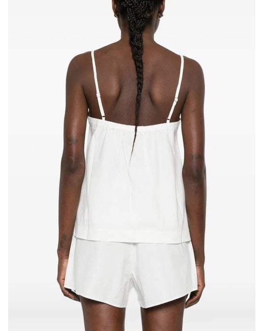Bondi Born White Spaghetti-Strap Top