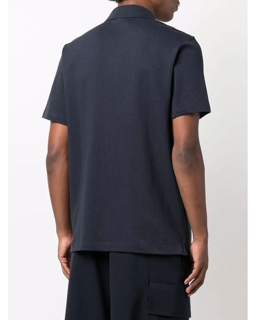 Sunspel Blue Button-Up Polo Shirt for men