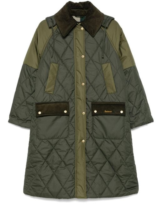 Barbour Green Cookston Longline Coat