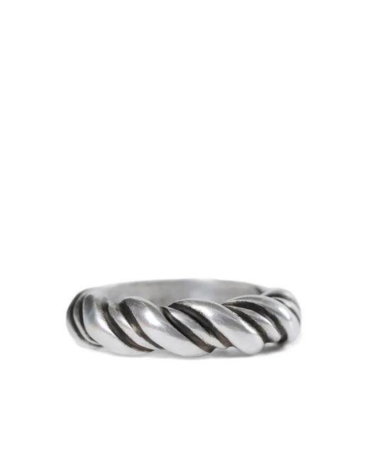 Ann Demeulemeester Bice Twisted Ring in White für Herren