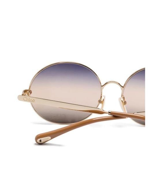 Chloé Pink Round-Frame Sunglasses