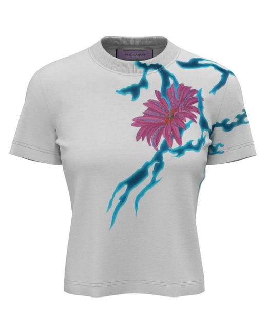 MACCAPANI Blue Baby Cropped T-Shirt