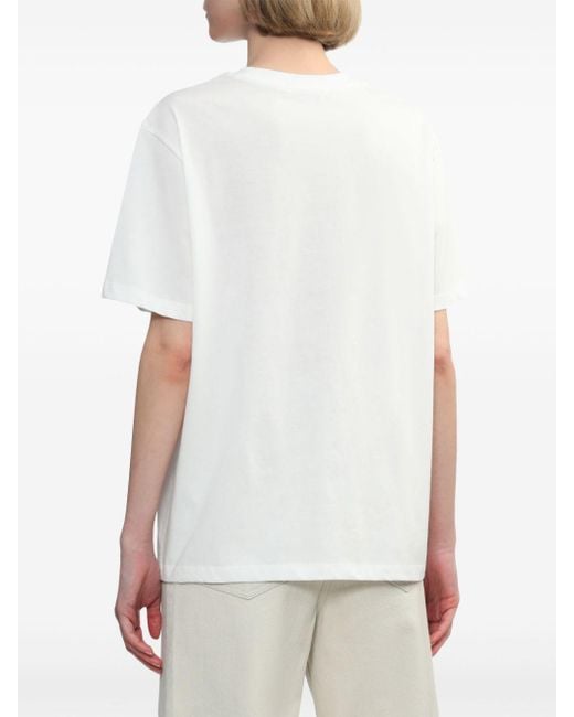 SJYP White T-Shirt mit grafischem Print
