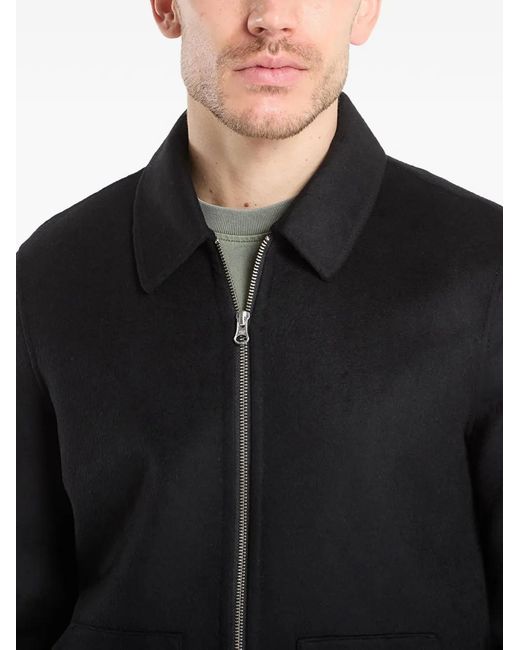 Samsøe & Samsøe Black Sapaulo Zip-Fastening Pocket Jacket for men