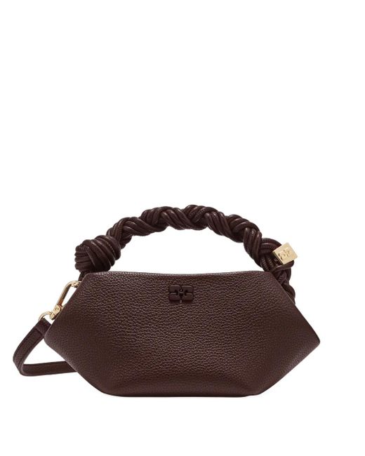 Mini Sac À Main Bou À Anse Torsadée Ganni en coloris Brown