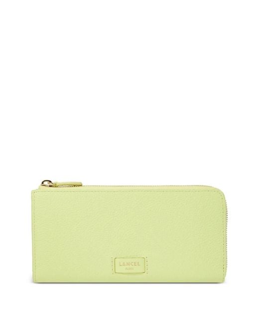 Lancel Yellow Slim Zipped Wallet