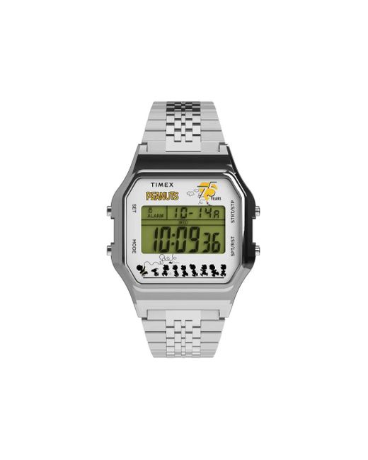 Timex White X Peanuts T-80 34Mm for men