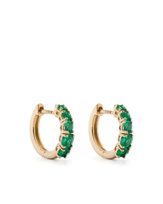 Pendientes en oro amarillo de 18 ct con esmeraldas Anita Ko de color Blue